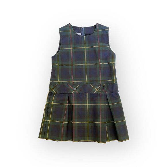 DENNIS UNIFORM Girls 6 Private School Jumpers Belair Plaid LOT OF 3 MADE IN USA - Picture 3 of 4